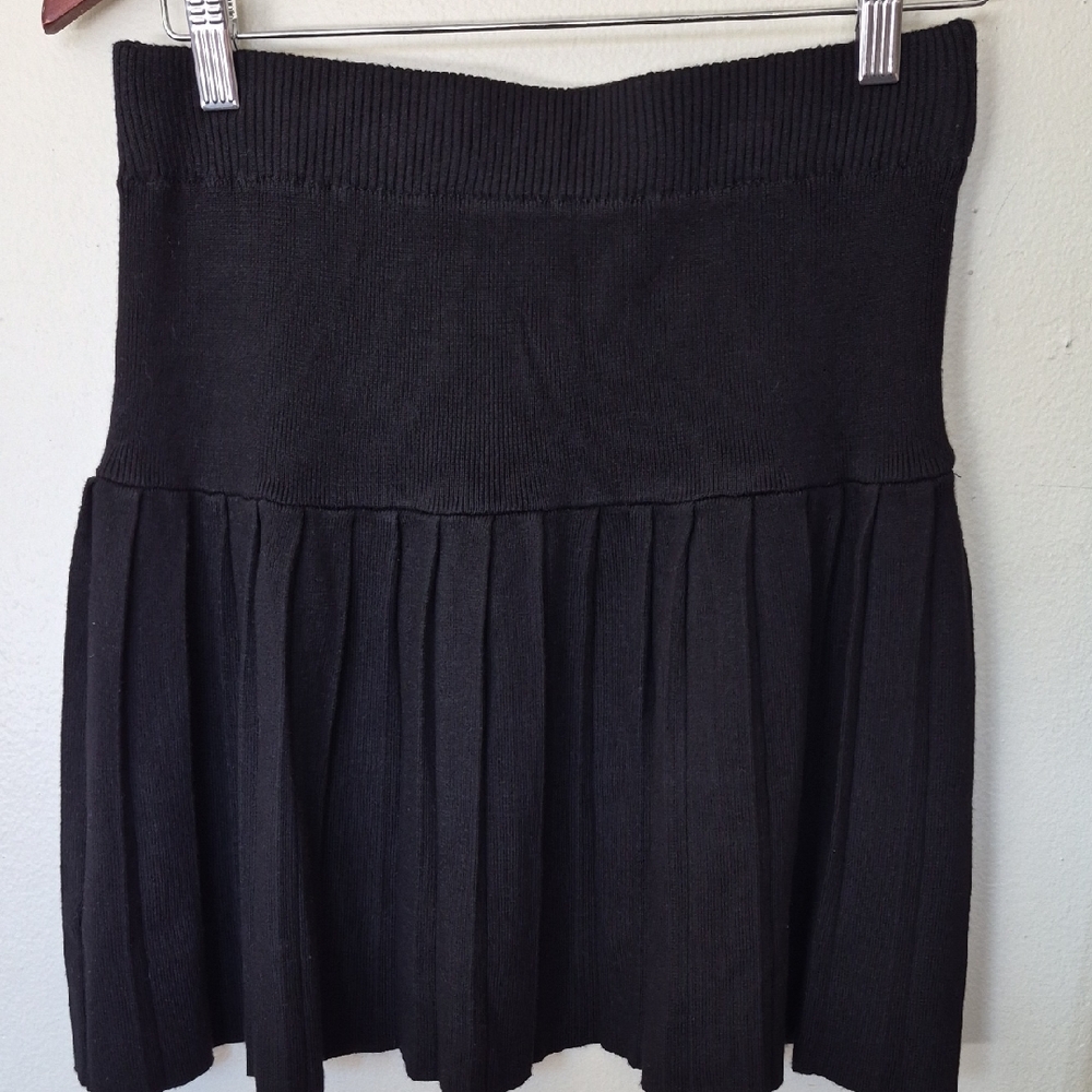 Elegant Black Pleated Skirt